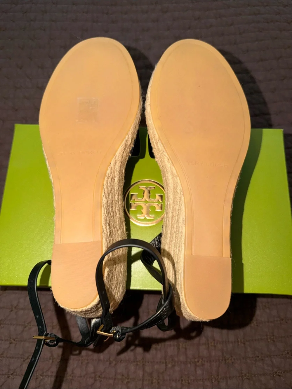 Tory Burch Ines Wedge Espadrille Leather Size 9 (NWT)